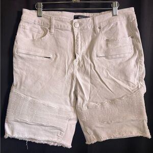 Forever 21 Cream Denim Shorts